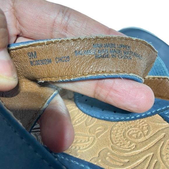 B.O.C. Born toe ring Sandals Laurina Slip On Shoes Blue size 9M - Picture 8 of 10